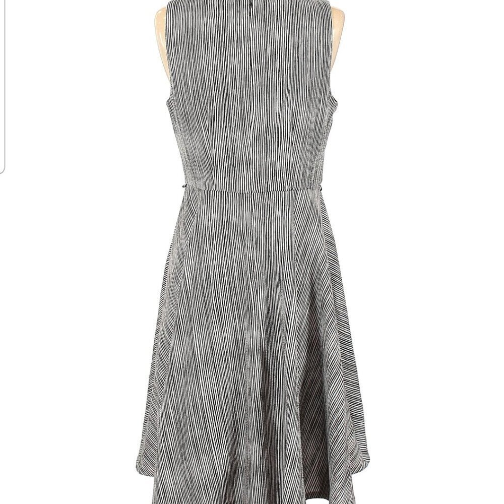 Elle Black and White Striped Dress women's size Small (342) - Picture 2 of 12